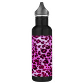 Bouteille D'eau Poster de animal rose abstrait de guépard de (Gauche)