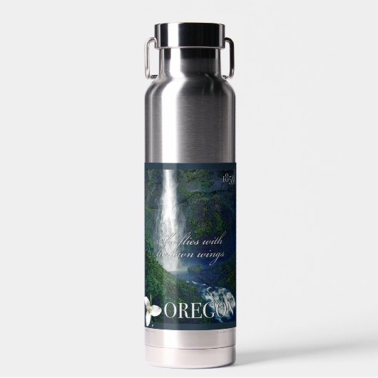 Bouteille D'eau Poster de la cascade de l'Oregon (Avant)