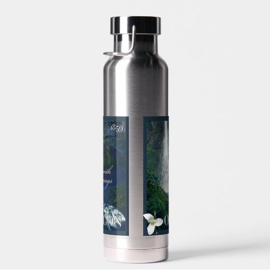 Bouteille D'eau Poster de la cascade de l'Oregon (Plage)