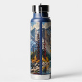 Bouteille D'eau Poster de voyage du Canada texte personnalisé (Gym)