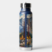 Bouteille D'eau Poster de voyage du Canada texte personnalisé (Évier)