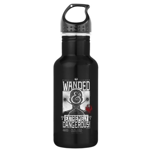 Bouteille D'eau Poster Recherché géant et extrêmement dangereux -  (Devant)