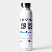 Bouteille D'eau Pot virtuel de pourboires code q r don d'argent Pa (Gauche)