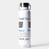 Bouteille D'eau Pot virtuel de pourboires code q r don d'argent Pa (Arrière)