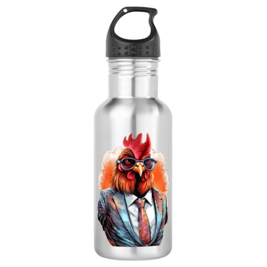 Bouteille D'eau Poulet Drôle (Devant)