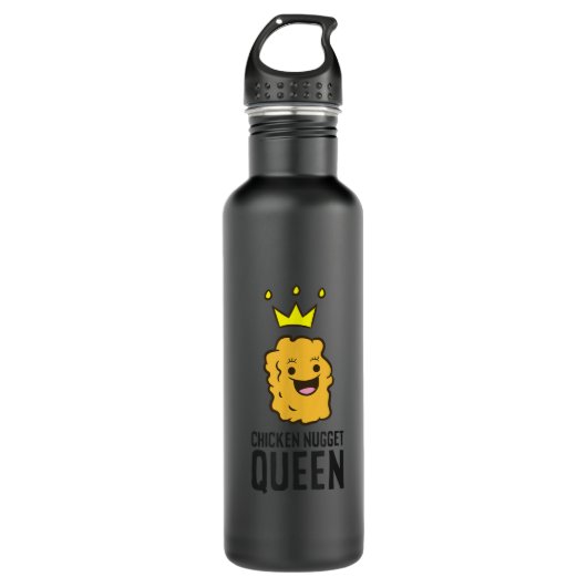 Bouteille D'eau Poulet Nugget Queen Funny Poulet Nuggets Couple (Devant)