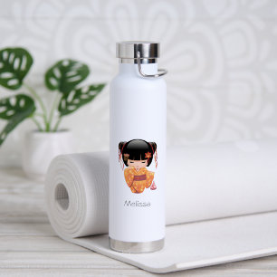Bouteille D'eau Poupée Ume Kokeshi - Japonaise Pêche Geisha Girl