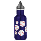Bouteille d'eau pour enfants de baseball avec nom (Gauche)