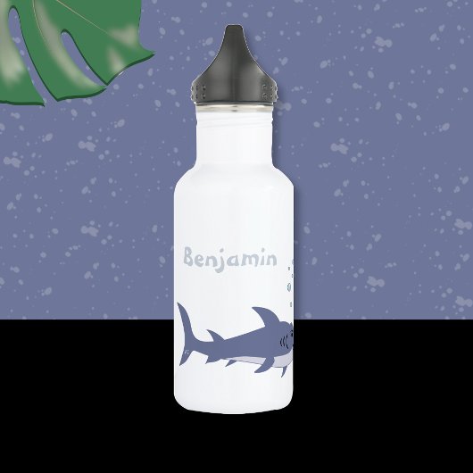 Bouteille d'eau pour enfants de requin avec nom
