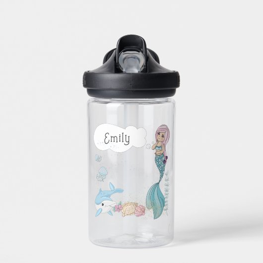 Bouteille d'eau pour enfants personnalisée avec no (Avant)