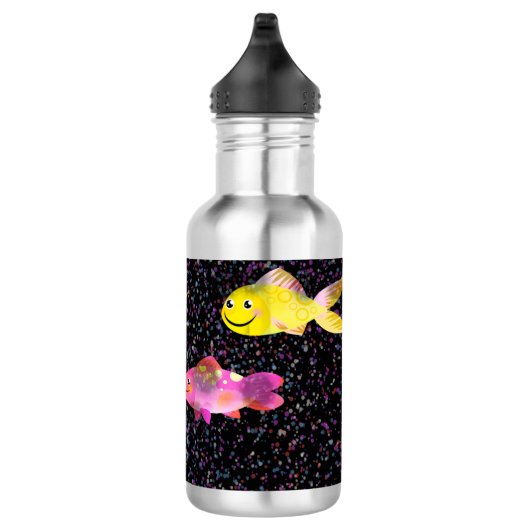Bouteille d'eau pour enfants Poisson et points (Droite)