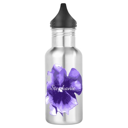 Bouteille d'eau pourpre personnalisée d'iris (Gauche)