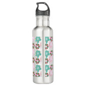 Bouteille D'eau Poussettes de Noël Doodle Pink Thermal Tumbler (Dos)