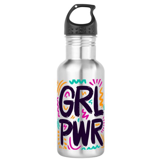 Bouteille D'eau Pouvoir des filles (Devant)