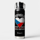 Bouteille D'eau Prague / Praha nom personnalisé (Arrière)