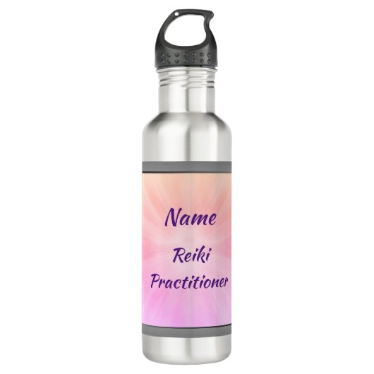 Bouteille D'eau Praticien Reiki personnalisé (Devant)