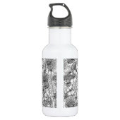 Bouteille D'eau Pré Dandelion en noir et blanc (Dos)