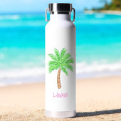 Bouteille D'eau Preppy Palm Tree Personalized 