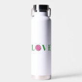 Bouteille D'eau Preppy Pink Pickleball Love (Avant)