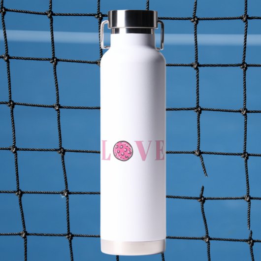 Bouteille D'eau Preppy rose Pickleball rose amour
