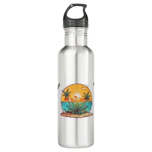 Bouteille D'eau Présentation des rêves des îles - La forêt des Car (Devant)