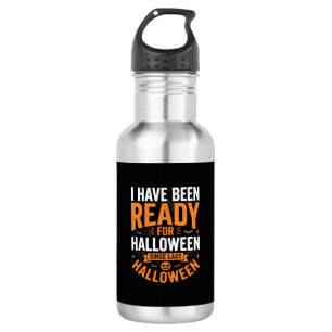 Bouteille D'eau Prêt pour le design de crâne de citrouille Hallowe