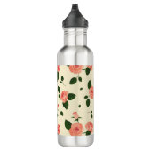 Bouteille D'eau Pretty Pink Roses Pastel Pink Pattern (Droite)