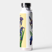 Bouteille D'eau Pretty Purple Iris & Butter Yellow Watercolor (Gauche)