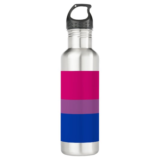 Bouteille D'eau Pride bisexuelle (Bi Drapeau) (Devant)