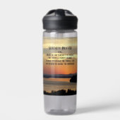 Bouteille D'eau Prière de sérénité Coucher de soleil sur la mer or (Extérieur)