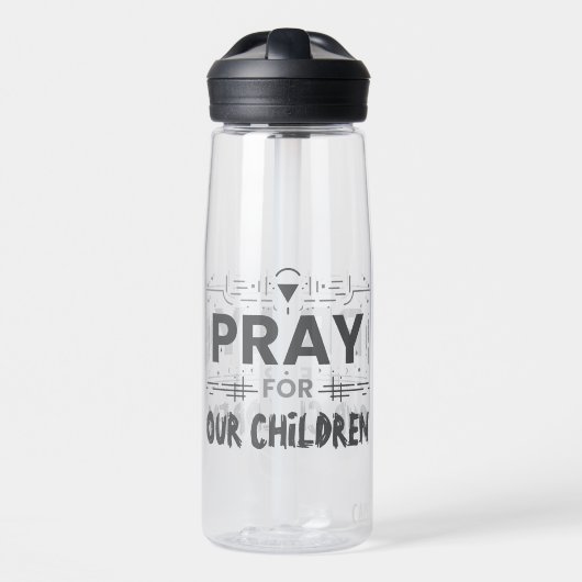 Bouteille D'eau Priez Pour Nos Enfants (Avant)
