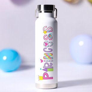 Bouteille D'eau Princesse Alphabet coloré