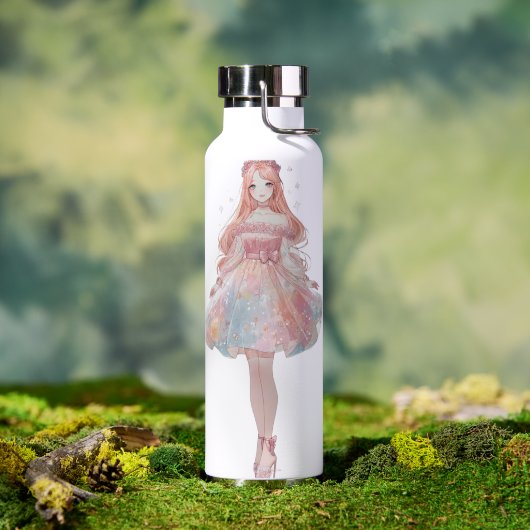 Bouteille d'eau Princesse | Élégante Inspirée d'un (Extérieur (pivotée))