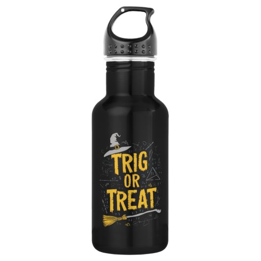 Bouteille D'eau Prof de maths Halloween Trig ou traiter l'école  (Devant)