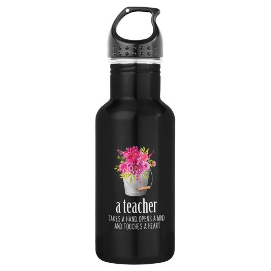 Bouteille D'eau Professeur Cadeaux | Un Enseignant Prend La Main (Devant)