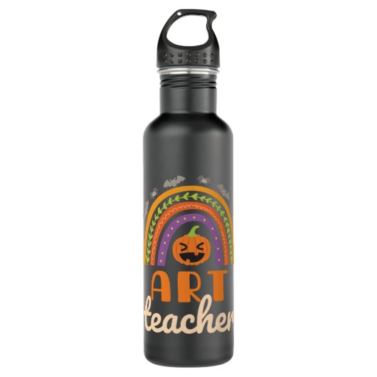 Bouteille D'eau Professeur d'art Halloween Boho Rainbow (Devant)