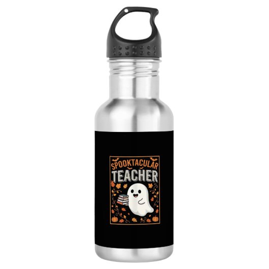 Bouteille D'eau Professeur effrayant de fantôme de Halloween Desig (Devant)