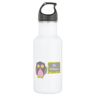 Bouteille D'eau Professeur gris de Chevorn de rose de hibou au