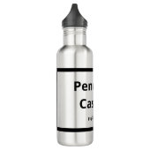 Bouteille D'eau Professionnel Moderne Simple Design Noir & Blanc (Gauche)