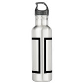 Bouteille D'eau Professionnel Moderne Simple Design Noir & Blanc (Dos)