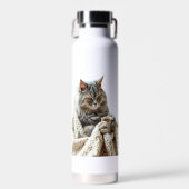 Bouteille D'eau Profitez du thé d'hiver de chat (Avant)