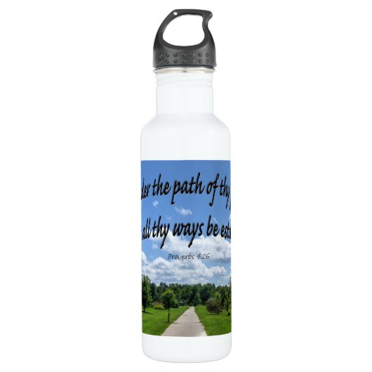 Bouteille D'eau Proverbes 4:26 (Devant)