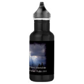 Bouteille D'eau Psaumes 34:4 sur sombre (Droite)
