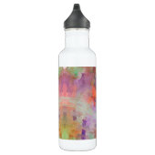Bouteille D'eau Psychédélique abstrait menthe vert orange violet (Droite)