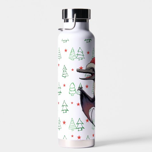 Bouteille D'eau Pterodactyle de Noël (Plage)