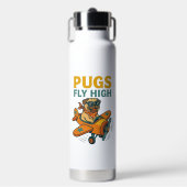 Bouteille D'eau Pugs Fly High (Salle de sport)