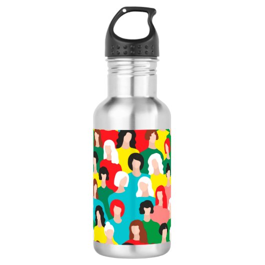 Bouteille D'eau Puissance des filles (Devant)