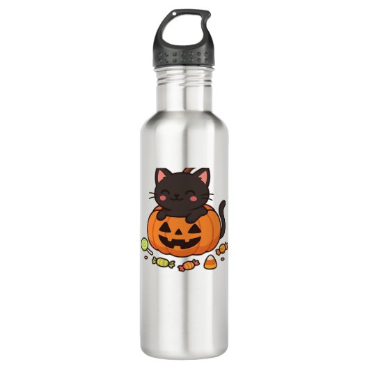 Bouteille D'eau Pumpkin Kitty Parade Essential T-Shirt (Devant)
