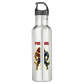 Bouteille D'eau Pure Power – Strong Animal Muscle Cartoon Design (Dos)