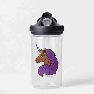 Bouteille D'eau Purple Afro Unicorn